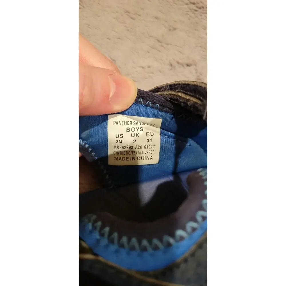 Merrell Kids Panther Sandal 2.0 Boys Size 3 Blue Adjustable Outdoor Sport